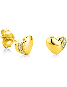 Elegante Endless Hjerte Ørestikker – 9 Karat Guld