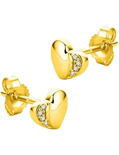 Elegante Endless Hjerte Ørestikker – 9 Karat Guld 2