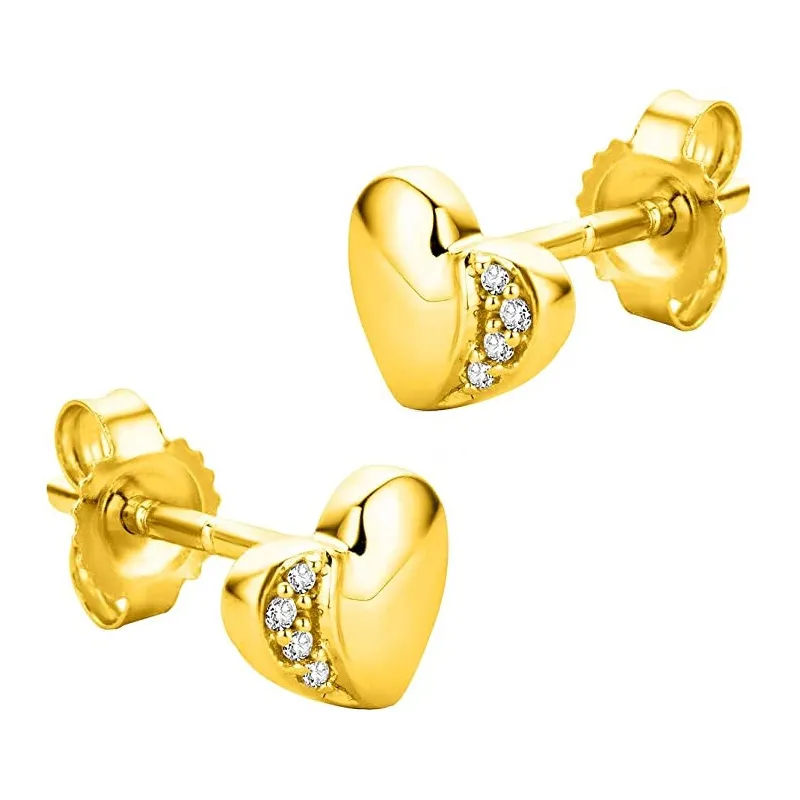 Elegante Endless Hjerte Ørestikker – 9 Karat Guld