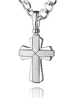 Moderne Kors Halskæde - 925 Sterling Sølv