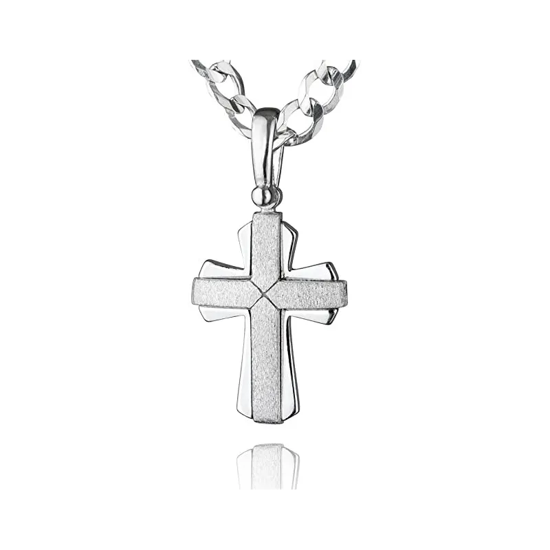 Moderne Kors Halskæde - 925 Sterling Sølv