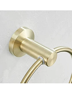 Stilfuldt Badeværelse Tilbehør - Håndklæde Ring Holder - Guld