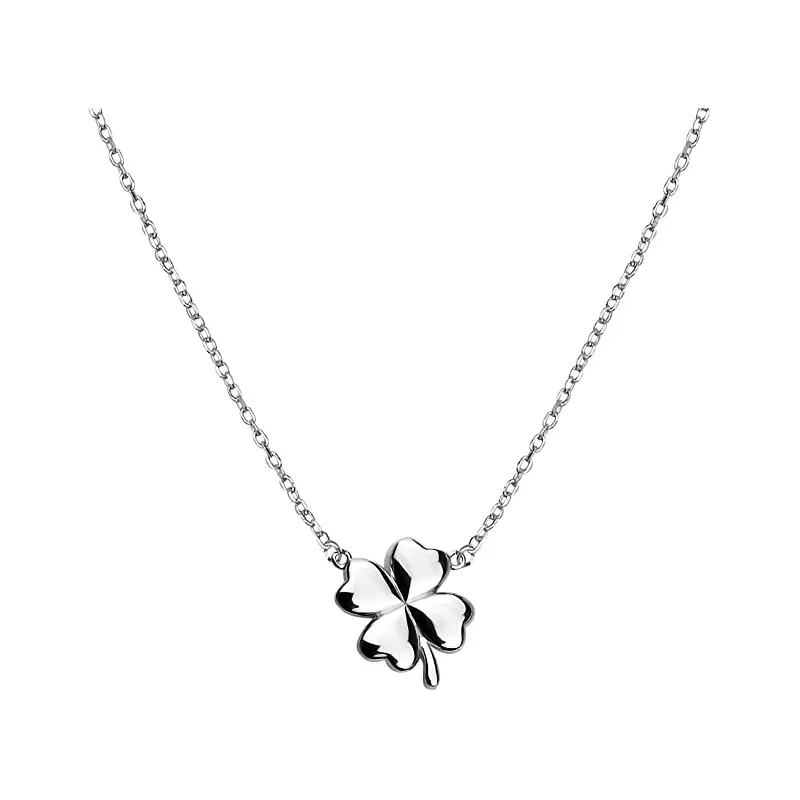 Elegant Firkløver Design Halskæde – 925 Sterling Sølv