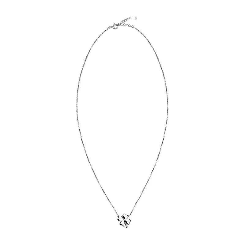 Elegant Firkløver Design Halskæde – 925 Sterling Sølv