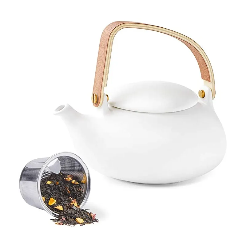 Asiatisk Design Porcelæns Tekande – 800 ml. - Flere Farver