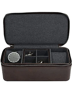 Stilfuld Stackers Manchet & Ur Opbevarings Organizer - Brun