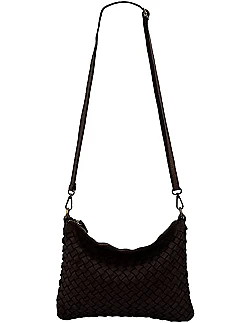 Flettet Læder Aftentaske -- Flere Farver