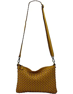 Flettet Læder Aftentaske -- Flere Farver