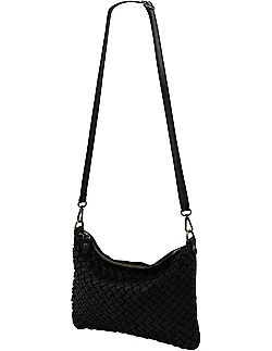 Flettet Læder Aftentaske -- Flere Farver