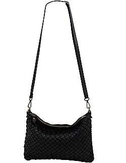 Flettet Læder Aftentaske -- Flere Farver