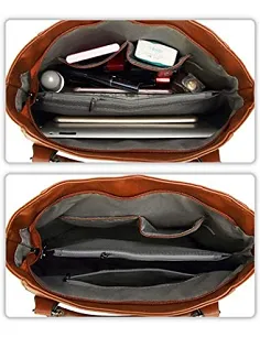 Moderne PU Kunstlæder Håndtaske - Flere Farver