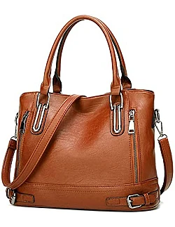 Moderne PU Kunstlæder Håndtaske - Flere Farver