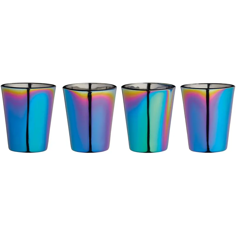 Farverigt Shotglas Sæt - 4 Stk. - 50 ml.
