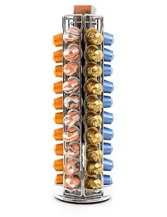 Drejbar Nespresso Kapsel Opbevarings Karrusel – Plads Op Til 60 Stk.