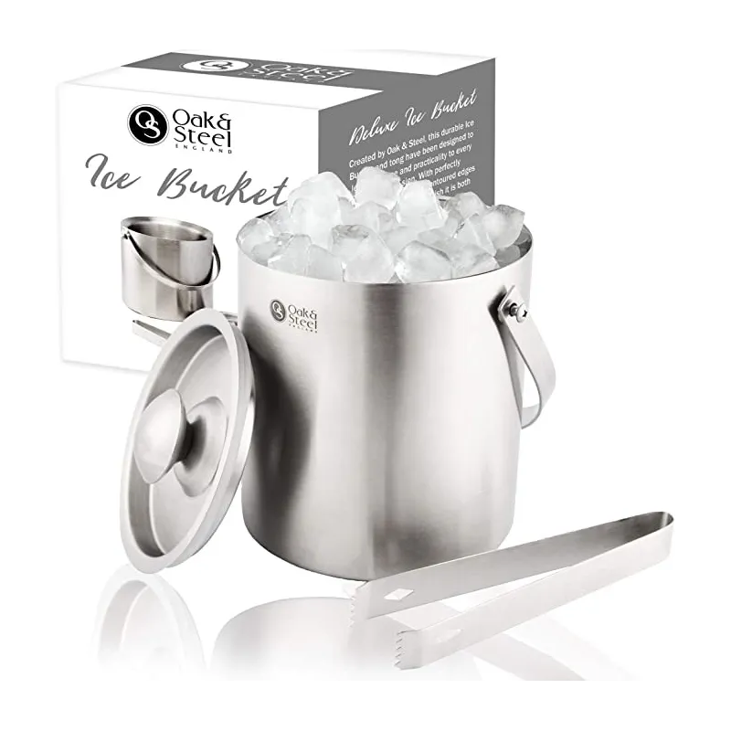 Elegant Oak Is Spand Inkl. Låg & Tang– 2 Liter – Rustfrit Stål