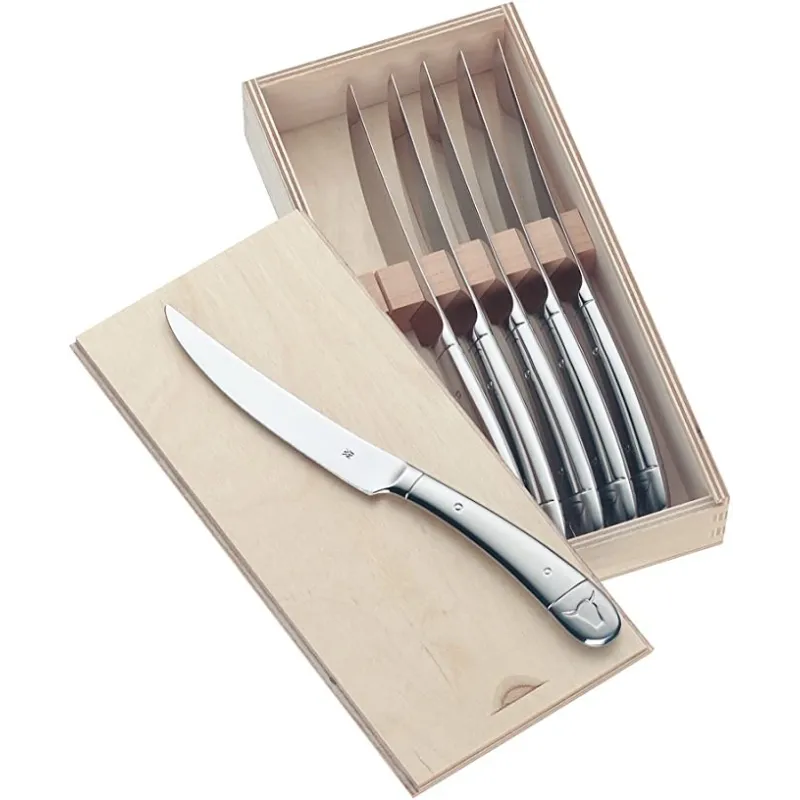Moderne WMF Steak Kniv Sæt – 6 Dele – 18/10 Rustfrit Stål