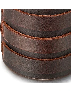 Moderne Rock Læder Armbånd - Brun