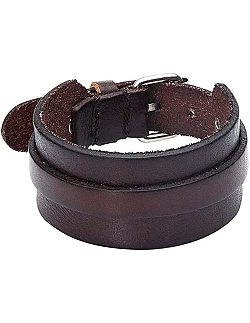 Moderne Læder Armbånd Til Mænd - Brun