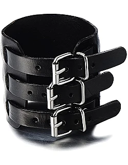 Moderne Rock Læder Armbånd - Brun