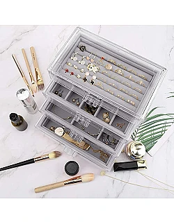 XL Akryl Smykkeopbevaring & organizer – Flere Farver