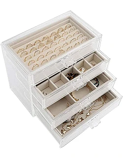 XL Akryl Smykkeopbevaring & organizer – Flere Farver