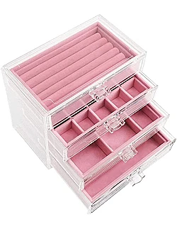 XL Akryl Smykkeopbevaring & organizer – Flere Farver