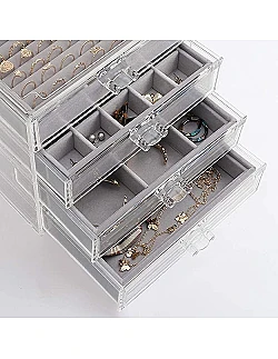 XL Akryl Smykkeopbevaring & organizer – Flere Farver