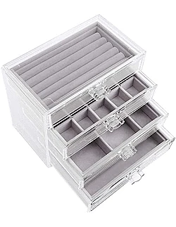 XL Akryl Smykkeopbevaring & organizer – Flere Farver