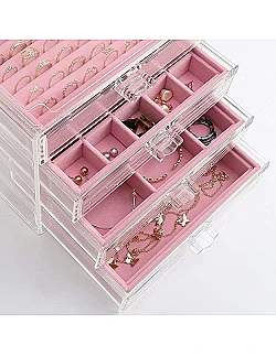 XL Akryl Smykkeopbevaring & organizer – Flere Farver