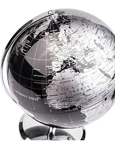 Dekorativ Globus På Fod – 20 cm. – Sort 2