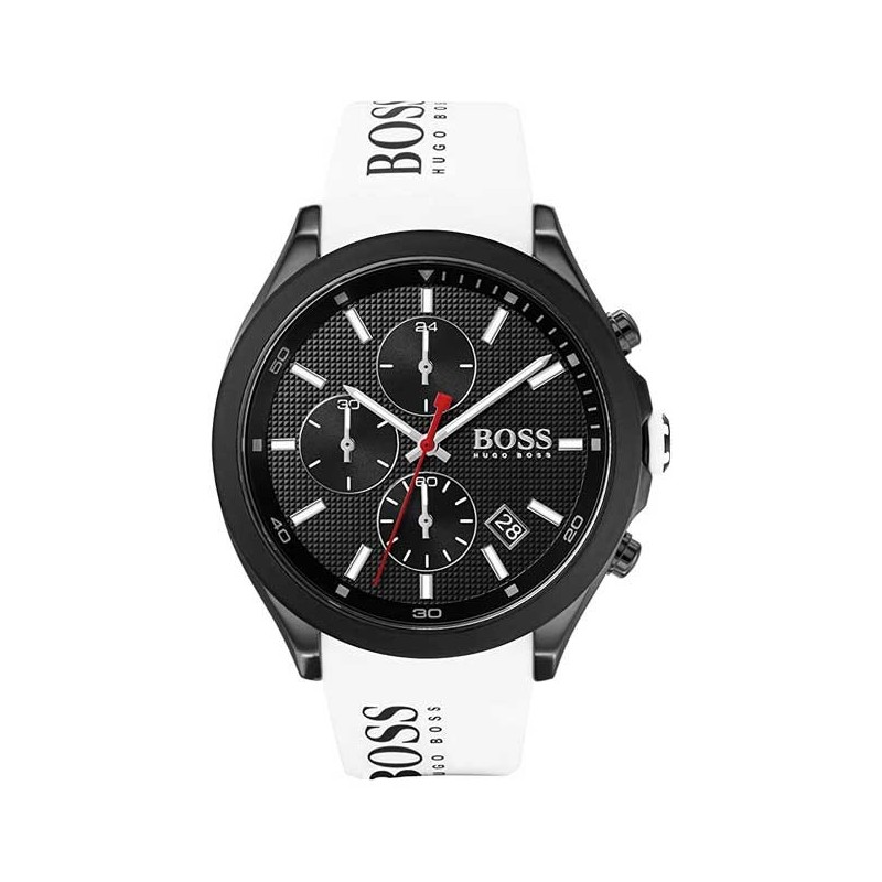 HUGO BOSS 1513718 VELOCITY herreur, rustfrit stål, hvid