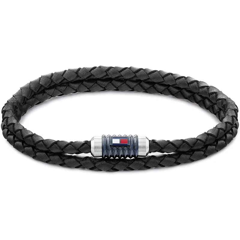 Sporty Tommy Hilfiger Læder Herre Armbånd - 19 cm.