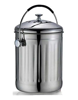 Smart Køkken Kompost Spand - 5 Liter - Rustfrit Stål