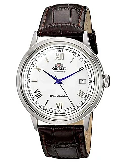 Orient Bambino - Herreur med læderrem Hvid FAC0009W0