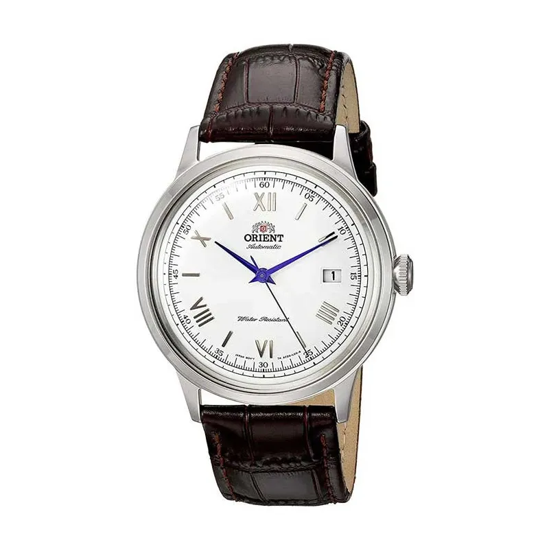 Orient Bambino - Herreur med læderrem Hvid FAC0009W0