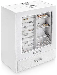 Moderne Smykkeopbevaring Inkl. Skuffe - Hvid 2