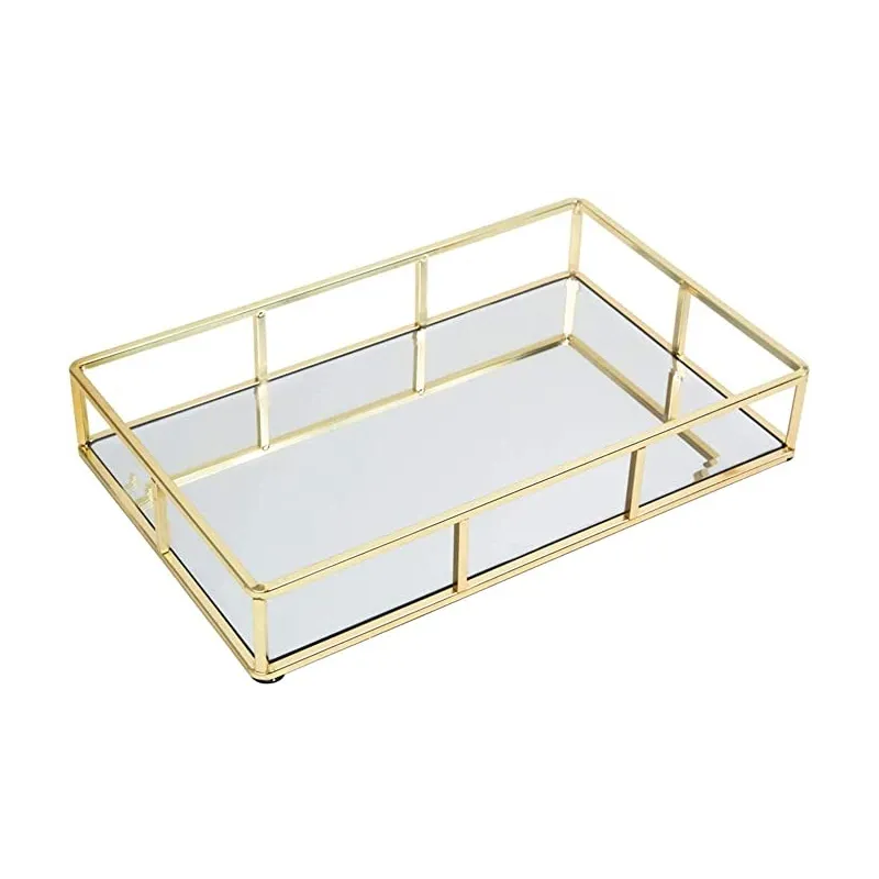 Elegant Deko Spejlbakke - Guld