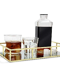 Elegant Deko Spejlbakke - Guld