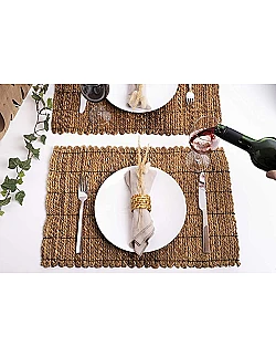 Moderne Bambus Servietringe - 6 Stk. - Natur