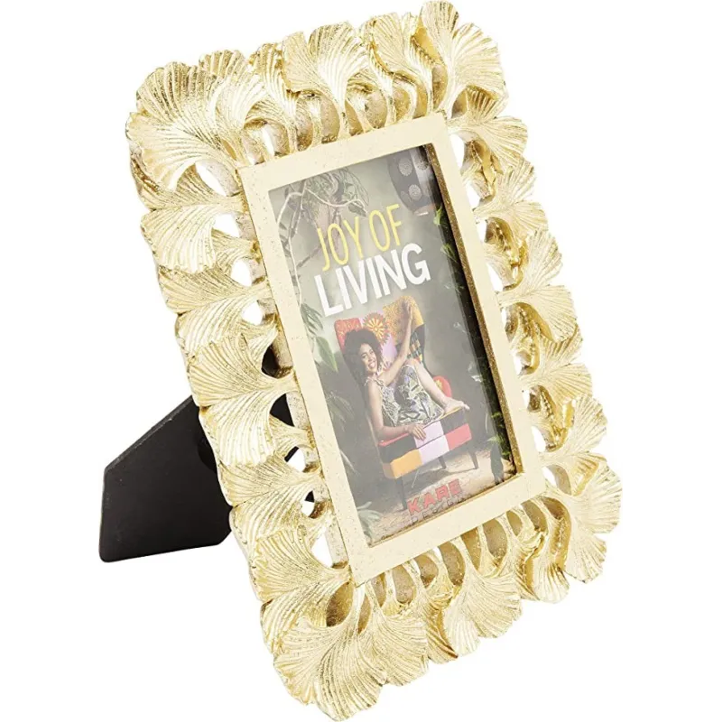 Moderne Gingo Biloba Design Billedramme - Guld