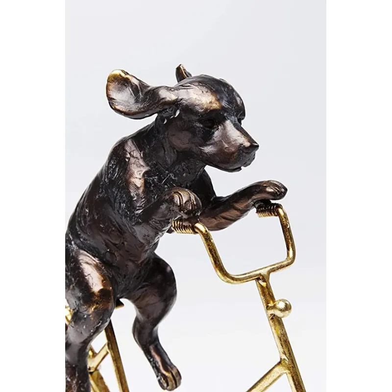  Fantasifuld Deko - Cykel & Hund - Guld