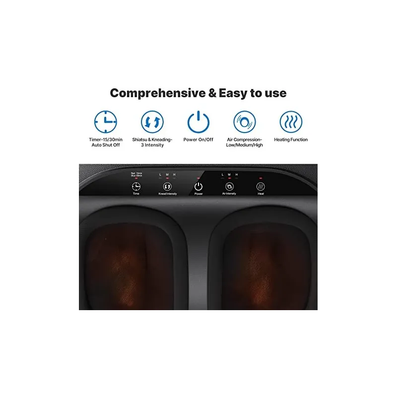 Wellness Shiatsu Fodmassage Apparat - Sort