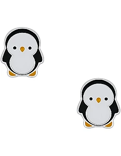 Pingvin Børne Ørestikker – 925 Sterling Sølv