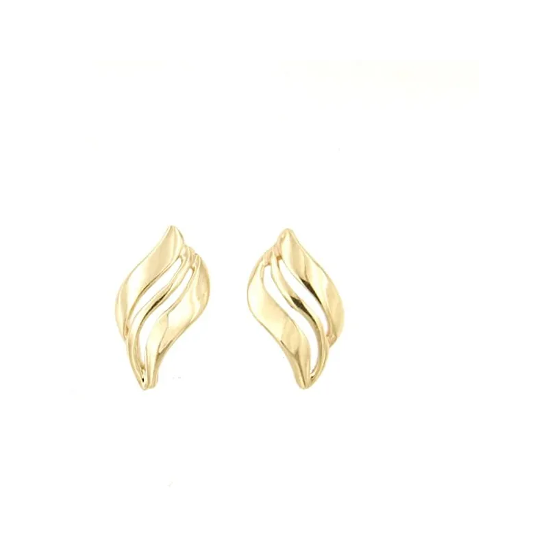 Elegante Wave Ørestikker – 14 Karat Guld
