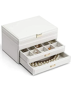 Elegant Smykkeopbevaringsboks & Organizer - Flere Farver