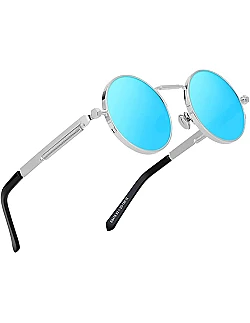 Retro Punk Solbriller – Unisex Model - Blå