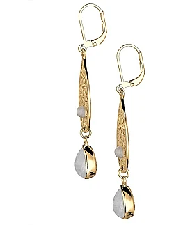 Håndlavet Luksuriøse Månestens Øreringe – 925 Sterling Sølv