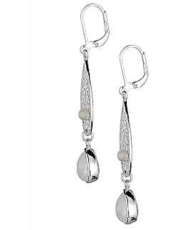 Håndlavet Luksuriøse Månestens Øreringe – 925 Sterling Sølv