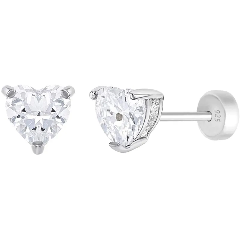 Charmerende Børne Ørestikker Inkl. Skruelås - 925 Sterling Sølv