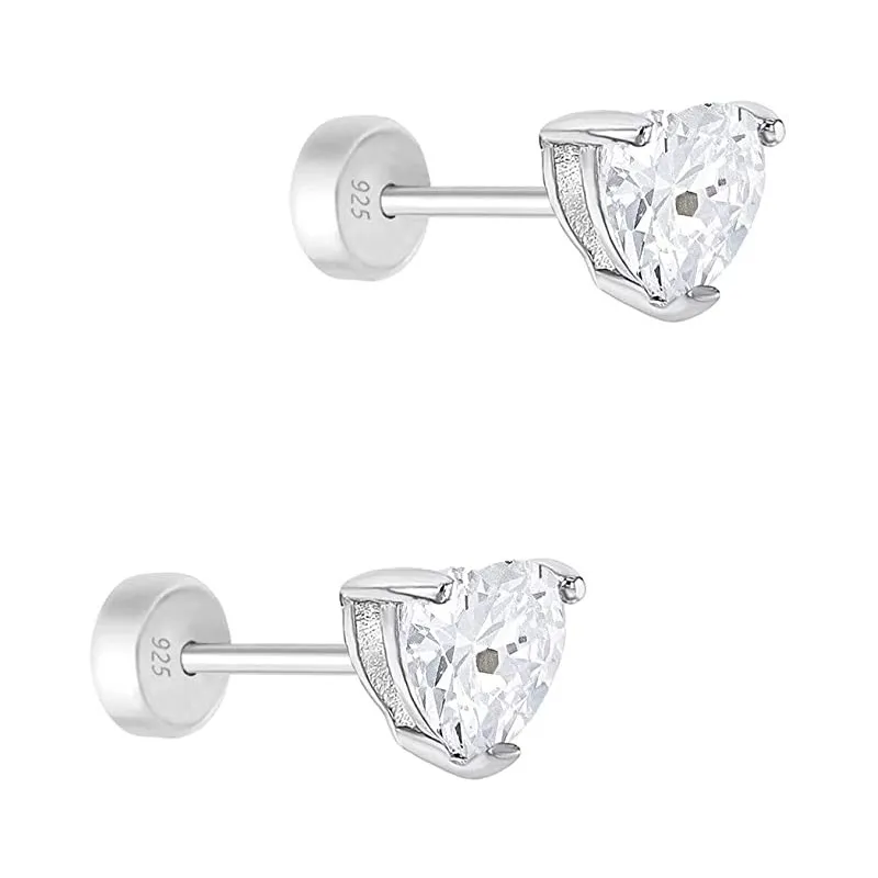Charmerende Børne Ørestikker Inkl. Skruelås - 925 Sterling Sølv